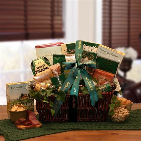 gourmet gift baskets for sympathy